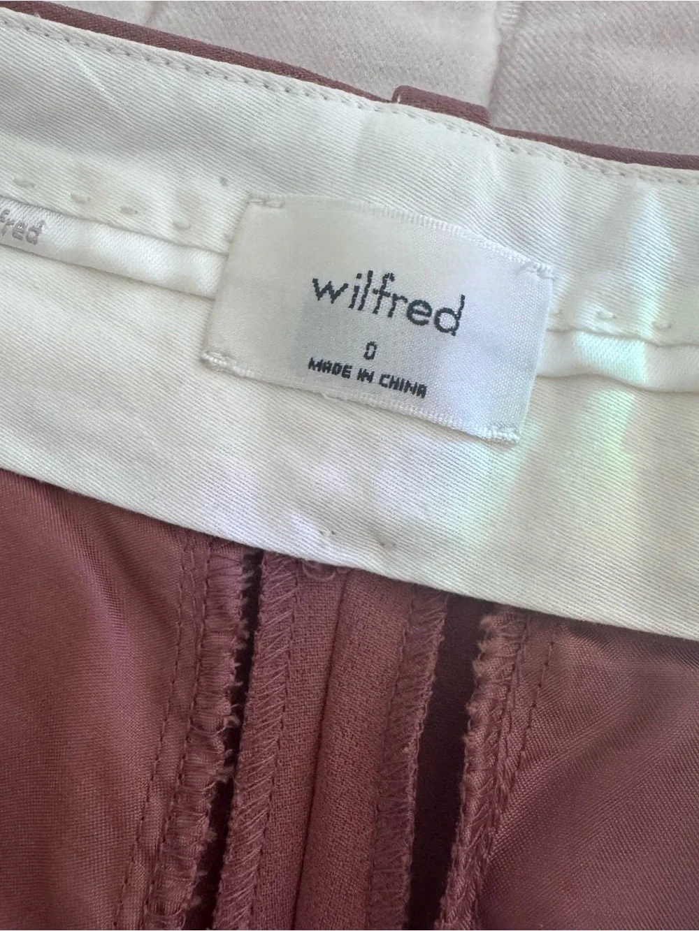 Aritzia Wilfred The Effortless Pant Trousers Size 0